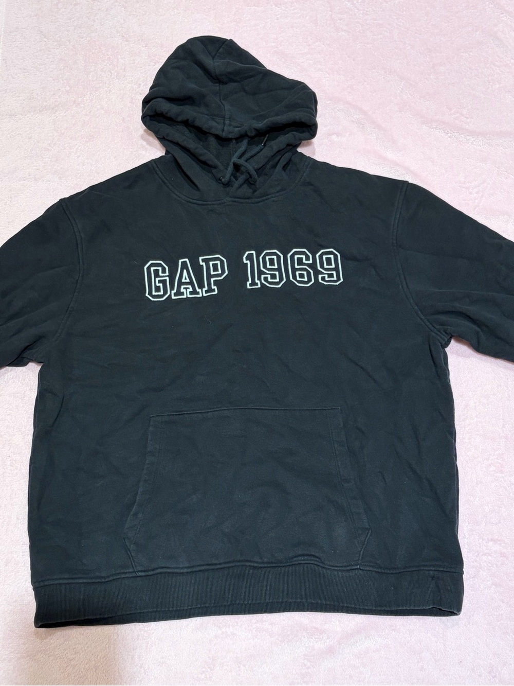 GAP Black Pullover Hoodie with GAP 1969 Logo